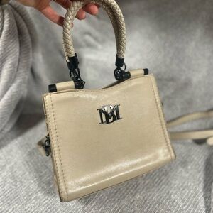 Badgley Mischka Cream Small Handbag with Crossbody Strap
